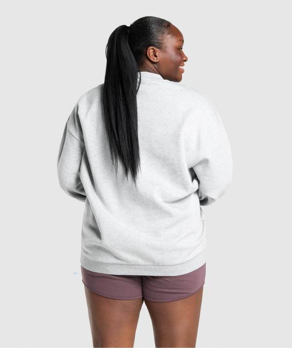 Damske Mikiny Gymshark Training Oversized Svetlo Siva | VO4238710
